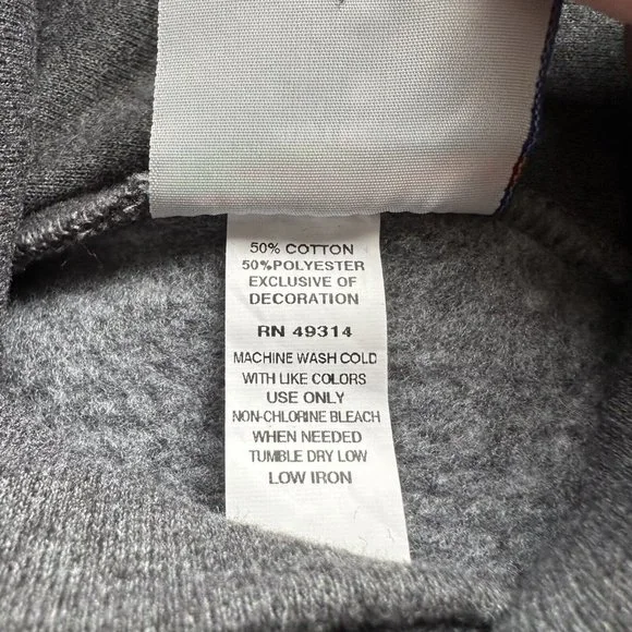 Champion Sweatshirt Mens Small Grey Hoodie Pockets Logo Spellout - Picture 10 of 12